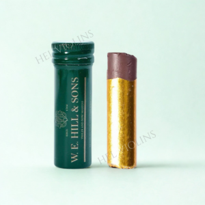 Beige Red Meet the Speakers Business Conference LinkedIn Post 10 Green W.E. Hill & Sons rosin container beside a gold foil-wrapped rosin stick with brown tip on a pale mint background.
